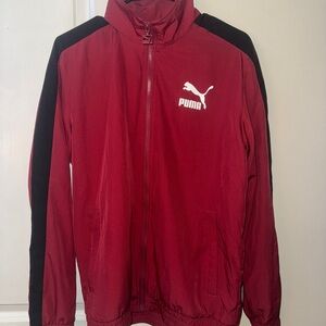 Puma Burgundy and Black Sports Jacket
